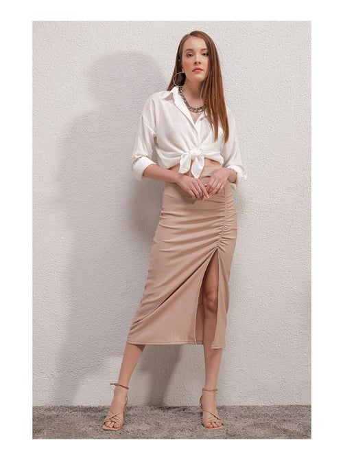 Gonna midi con spacco - Kiabi