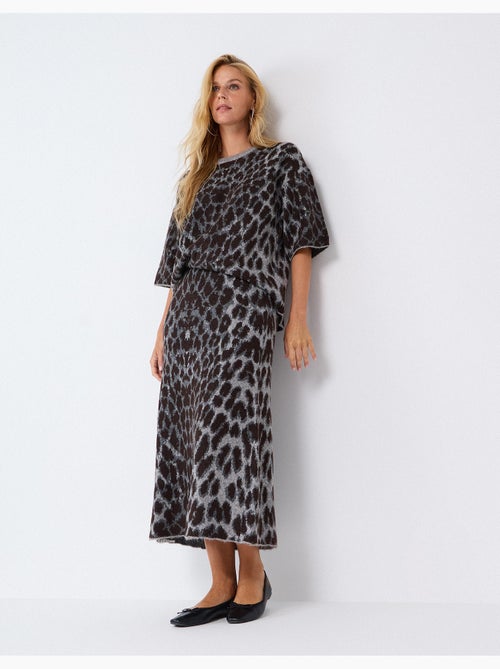 Gonna midi con stampa animalier, mo fashion - Kiabi Gonna midi con stampa animalier, mo fashion - Kiabi