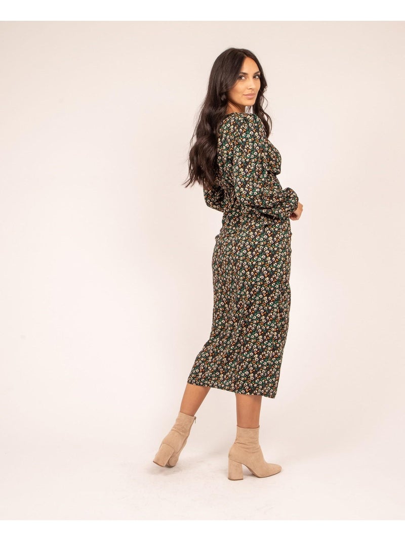 Gonna midi con stampa XANITA Nero - Kiabi