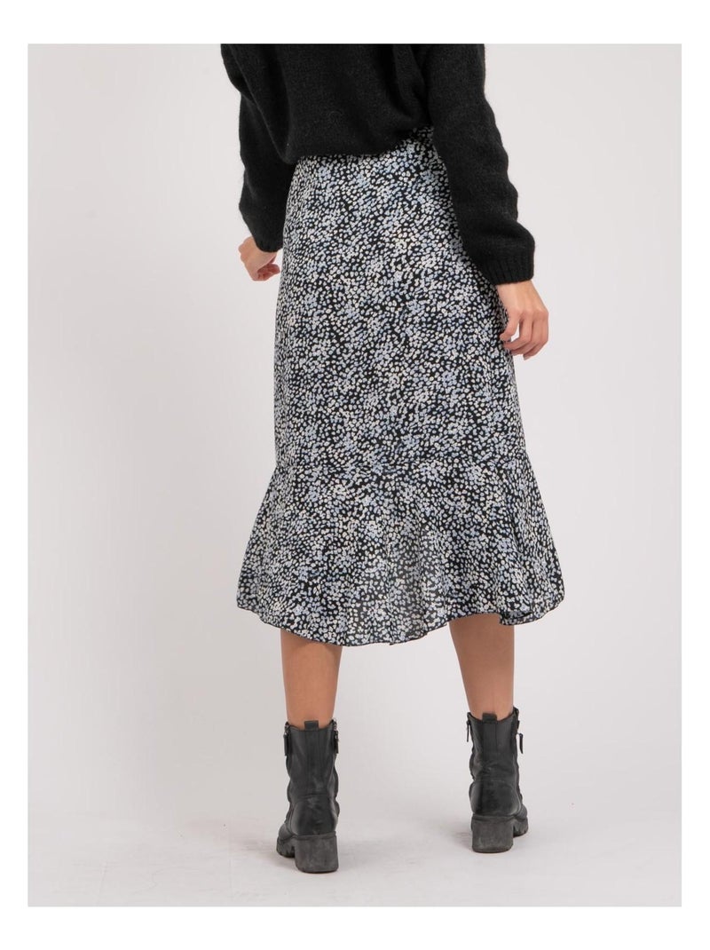 Gonna midi con stampa XISSA Blu - Kiabi