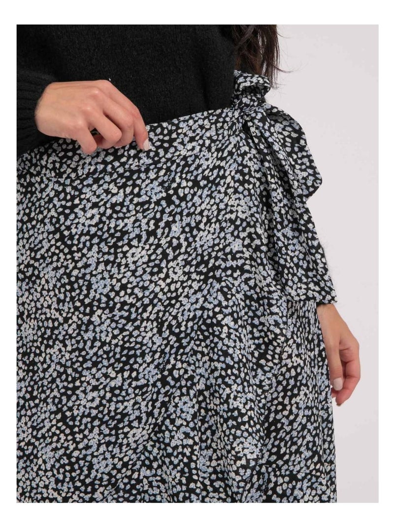 Gonna midi con stampa XISSA Blu - Kiabi