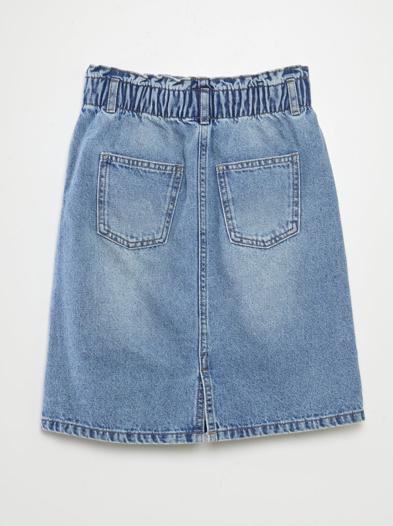 Gonna midi dritta in jeans BLU - Kiabi