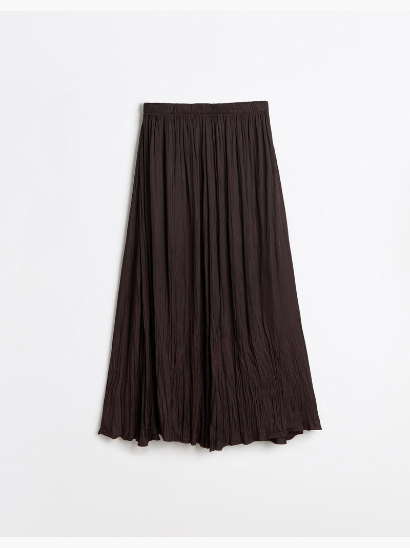 Gonna midi fluida, mo fashion Marrone - Kiabi