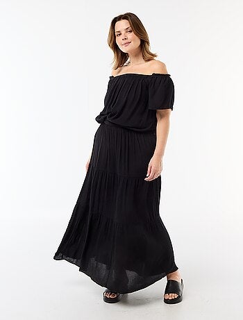 Gonna midi in crêpe