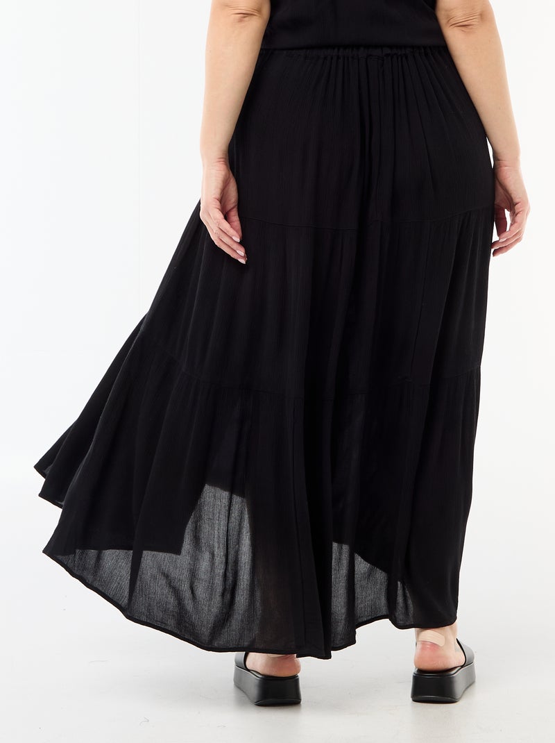 Gonna midi in crêpe Nero - Kiabi