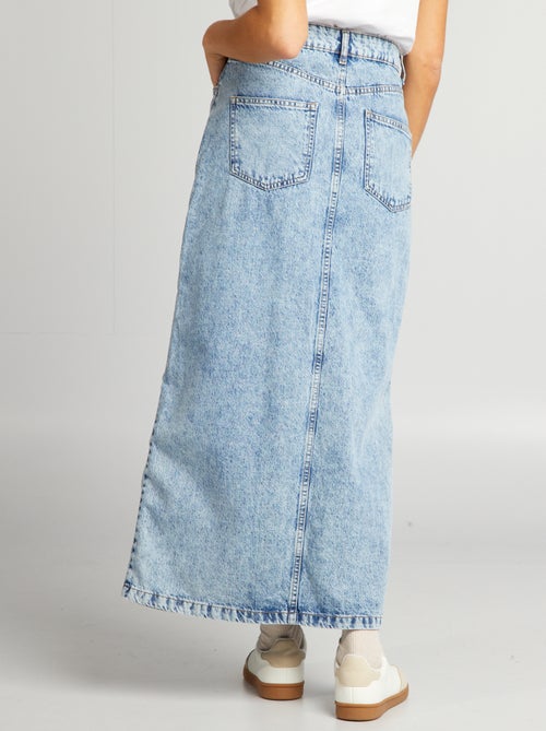 Street One Studio Gonna Midi In Jeans Donna Con Vita Alta E Frange - 5