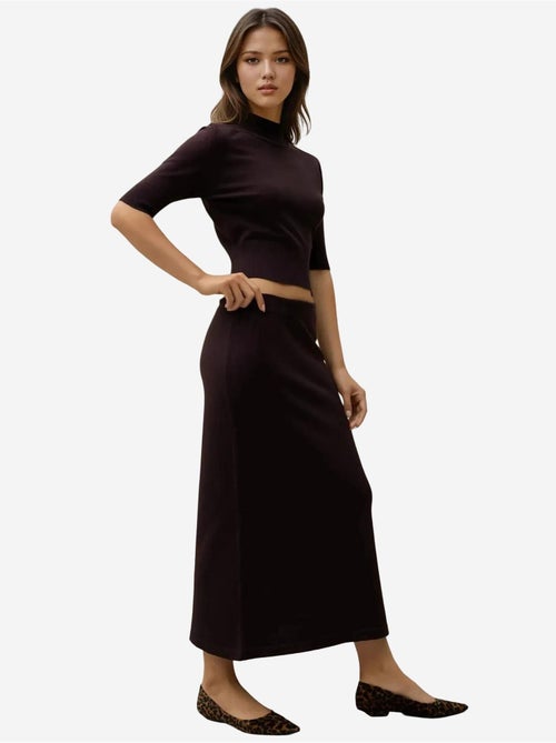 Gonna midi in maglia morbida testurizzata hiccup - Kiabi