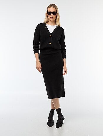Gonna midi in maglia ottoman