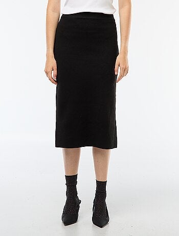 Gonna midi in maglia ottoman