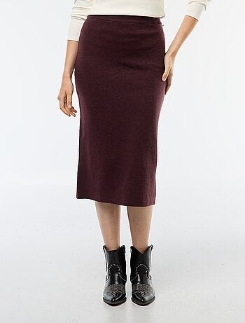 Gonna midi in maglia ottoman