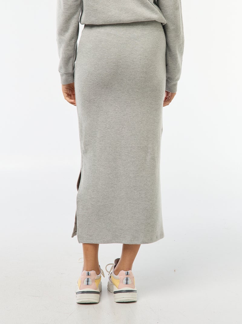 Gonna midi in maglia soffice Grigio - Kiabi
