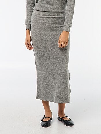 Gonna midi in maglia soffice