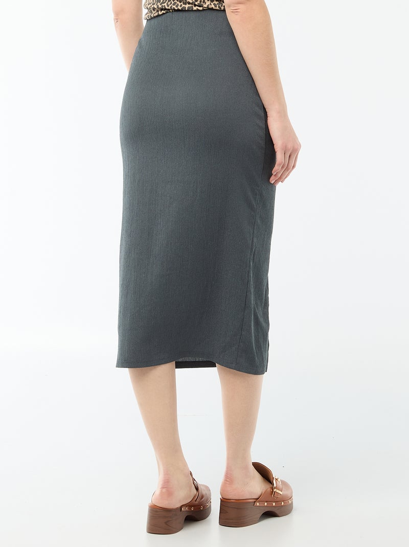 Gonna midi in maglia texturizzata Grigio - Kiabi