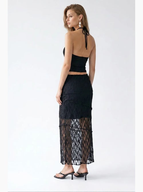 Gonna midi in pizzo a vita alta mixray - Kiabi Gonna midi in pizzo a vita alta mixray - Kiabi