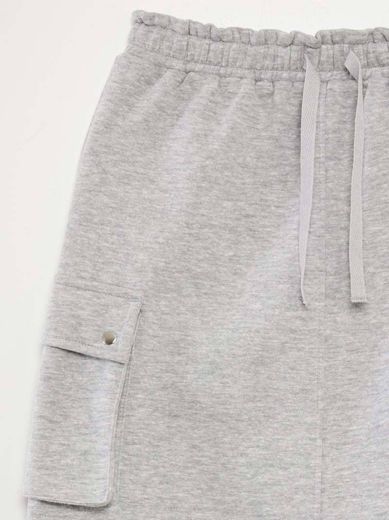 Gonna midi in tessuto felpato GRIGIO - Kiabi