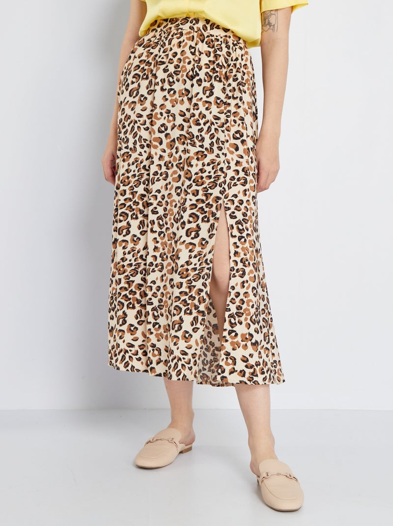 Gonna midi 'JDC' leopardato - Kiabi
