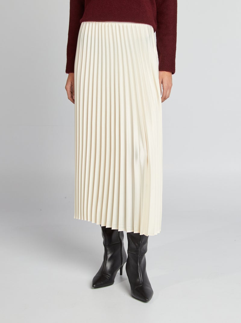 Gonna midi plissettata beige - Kiabi