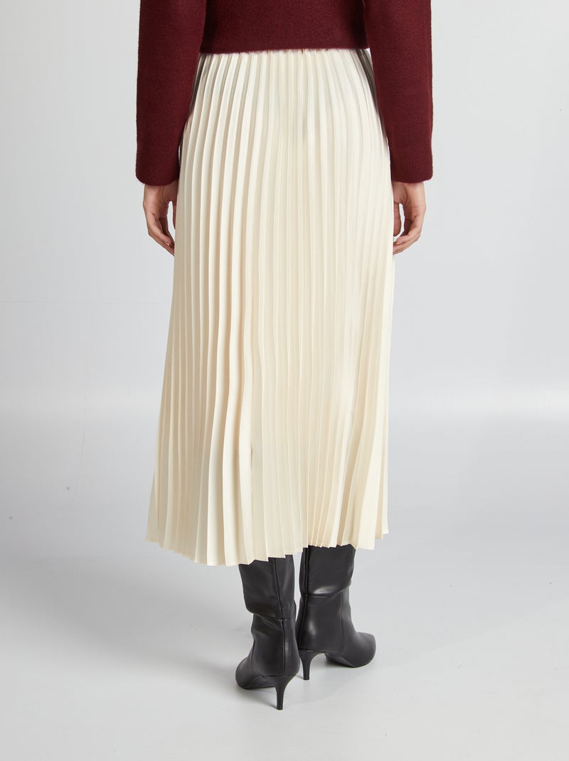 Gonna midi plissettata beige - Kiabi