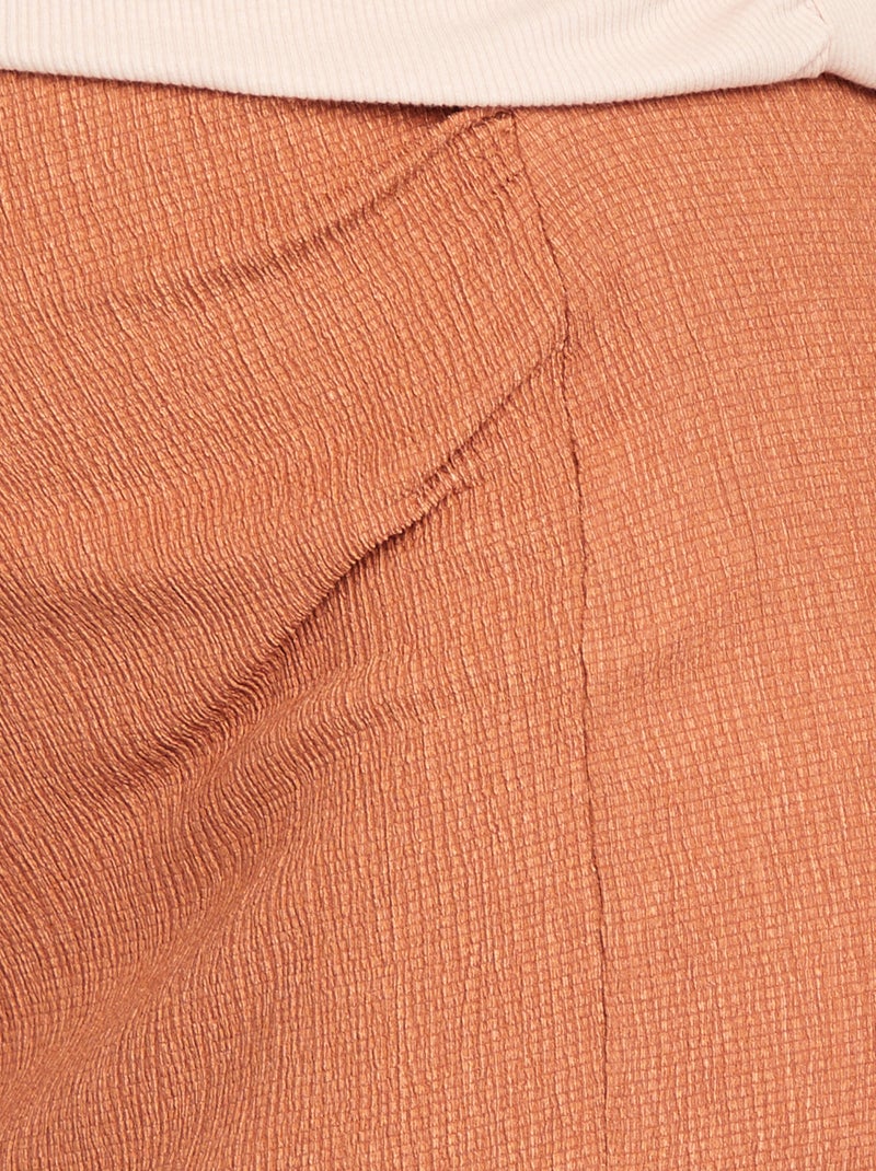 Gonna midi premaman in maglia goffrata MARRONE - Kiabi