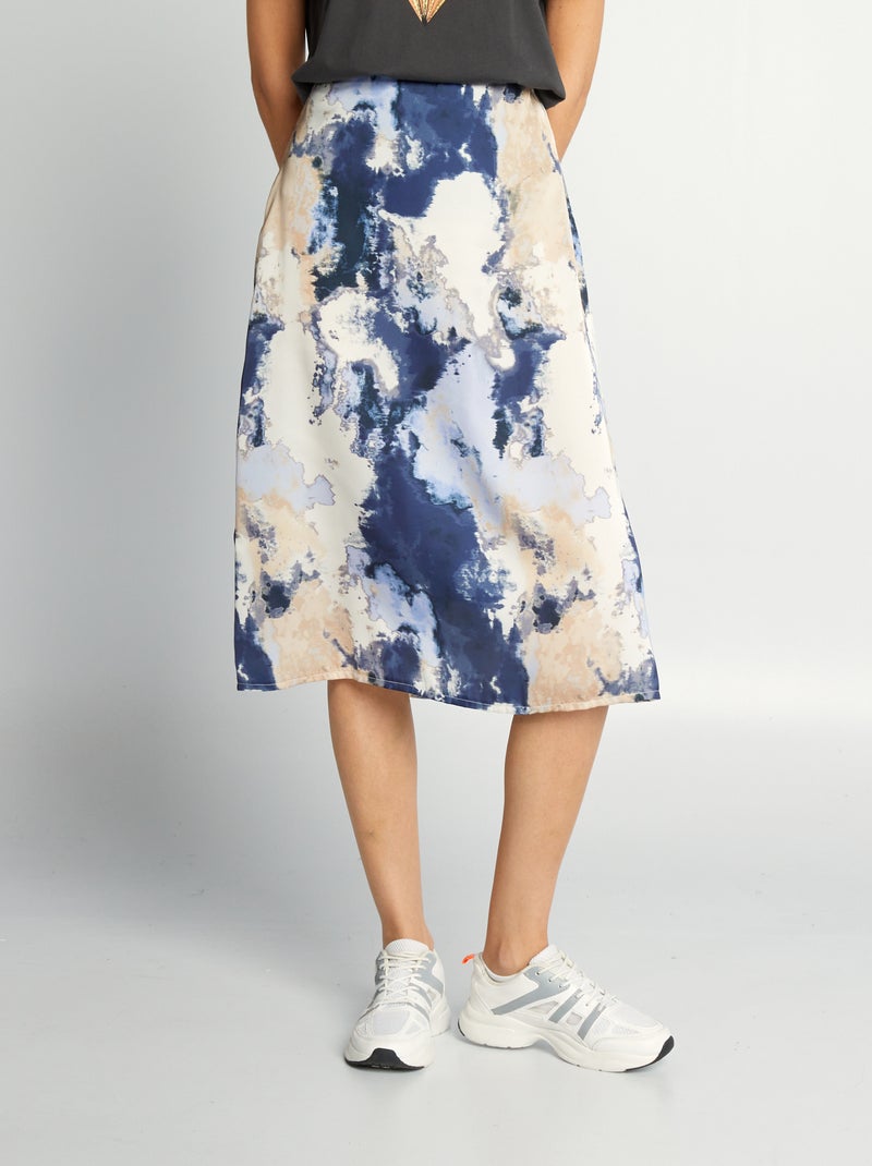 Gonna midi tie and dye BLU - Kiabi