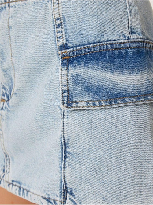 Gonna mini in denim a vita alta con chiusura a bottoni istanbul - Kiabi Gonna mini in denim a vita alta con chiusura a bottoni istanbul - Kiabi