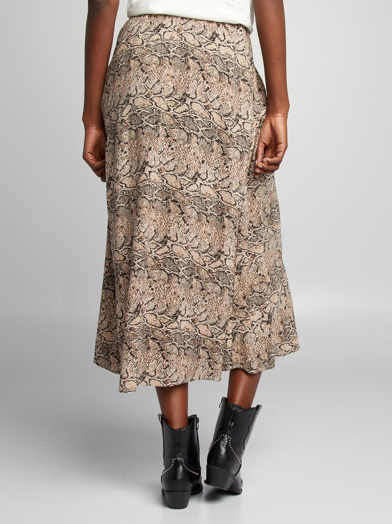 Gonna morbida con motivo BEIGE - Kiabi