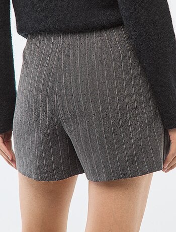 Gonna pantaloncino a righe con strass