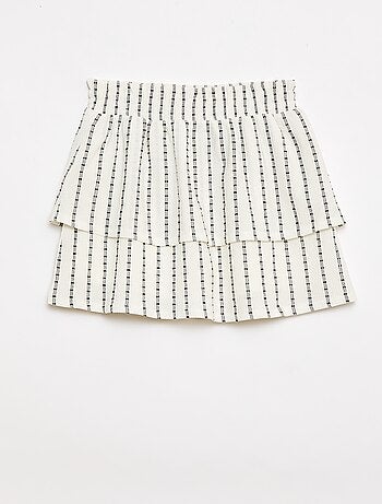 Gonna pantaloncino a righe verticali sottili