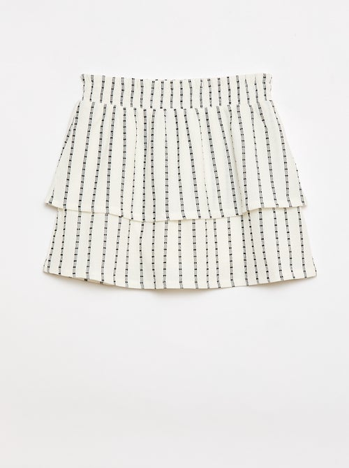 Gonna pantaloncino a righe verticali sottili - Kiabi