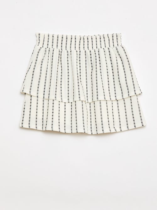 Gonna pantaloncino a righe verticali sottili - Kiabi