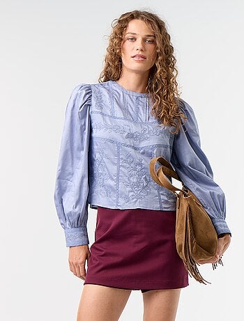 Gonna pantaloncino a vita alta
