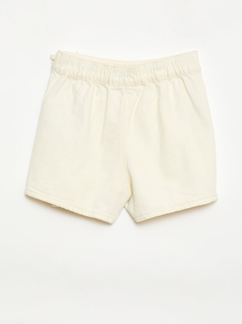 Gonna-pantaloncino con motivi ricamati all over Beige - Kiabi