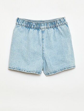 Gonna-pantaloncino con motivi ricamati all over