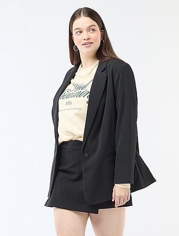 Gonna pantaloncino con pannello incrociato e bottone decorativo