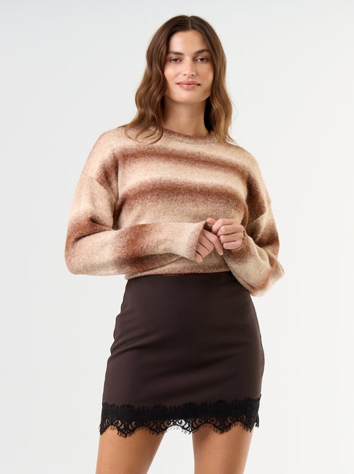 Gonna pantaloncino con pizzo sul fondo - Kiabi