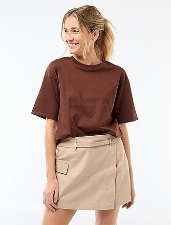 Gonna pantaloncino corta con cintura