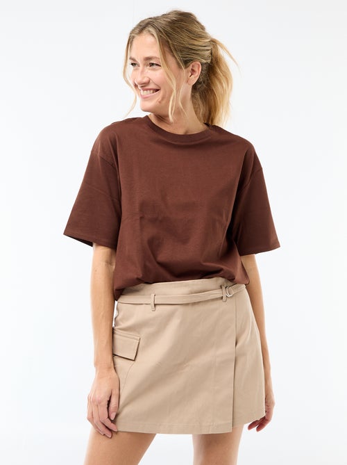 Gonna pantaloncino corta con cintura - Kiabi