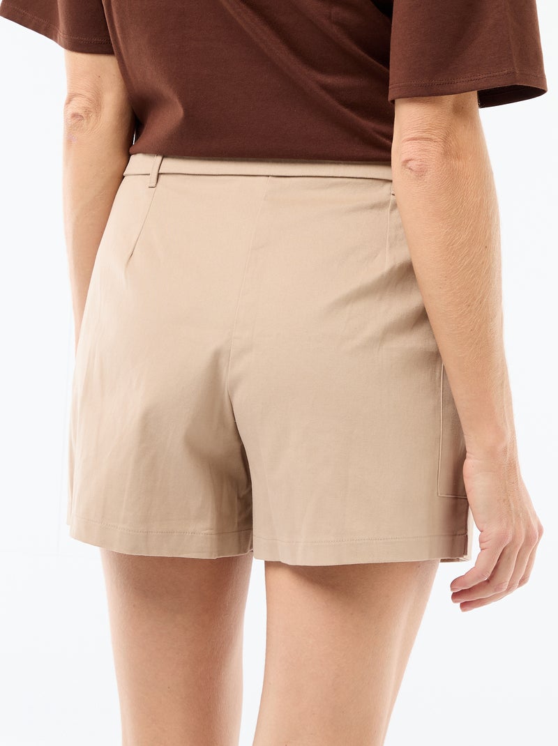 Gonna pantaloncino corta con cintura Beige - Kiabi