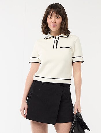 Gonna pantaloncino corta con cintura