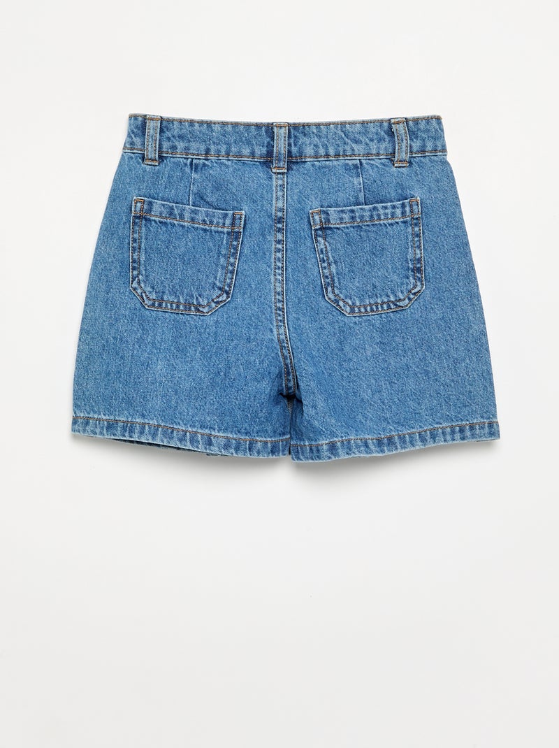 Gonna pantaloncino corta in denim Blu - Kiabi