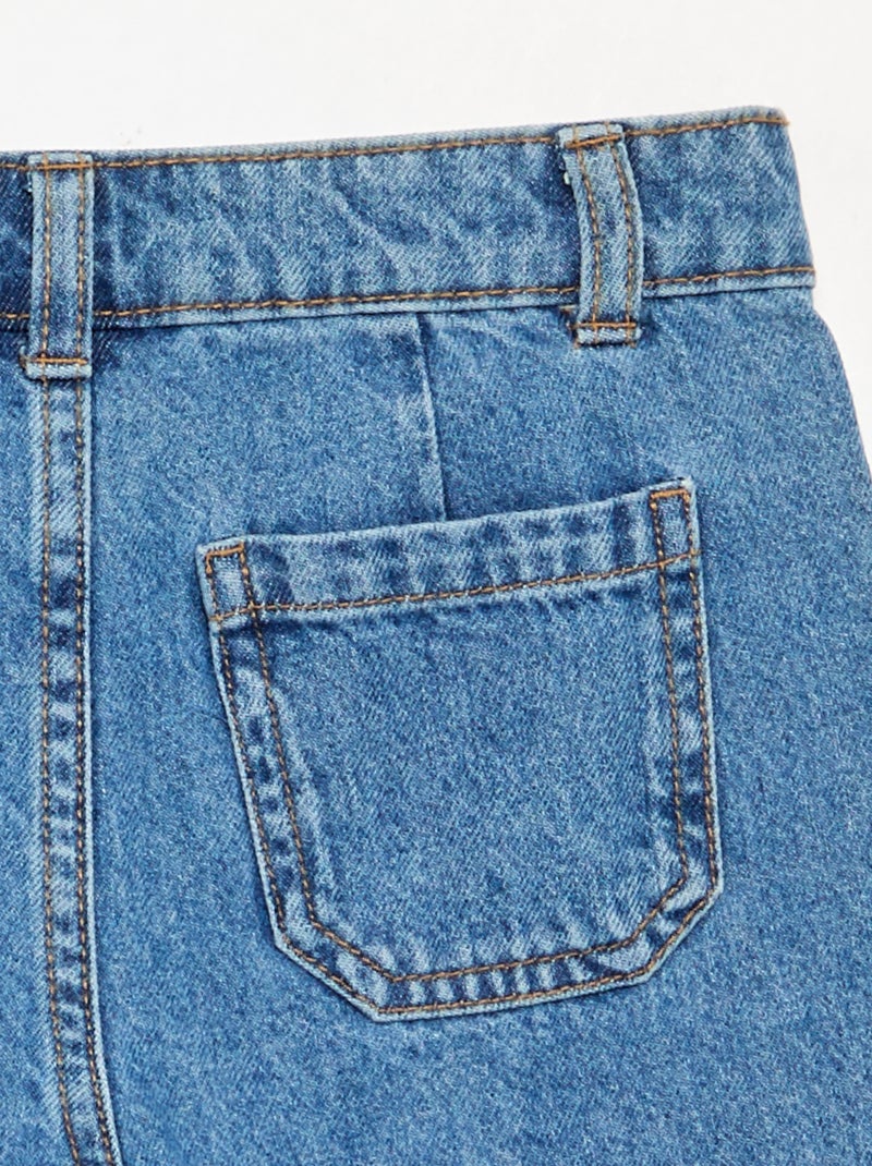 Gonna pantaloncino corta in denim Blu - Kiabi