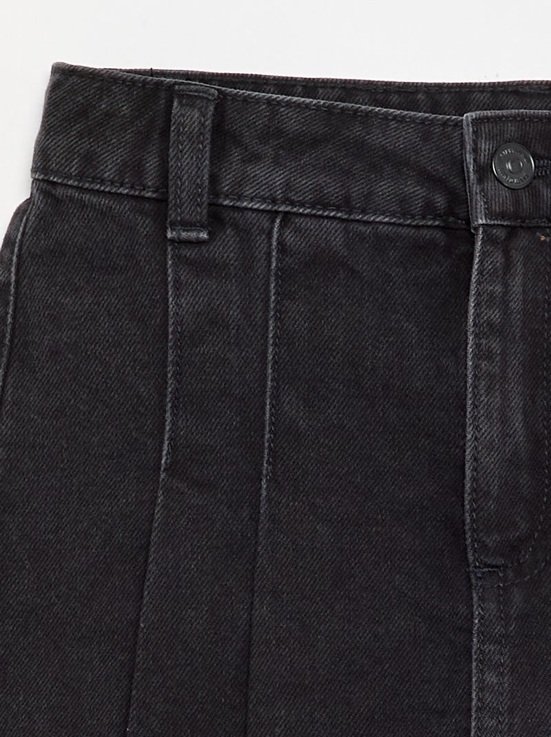 Gonna pantaloncino corta in denim Nero - Kiabi