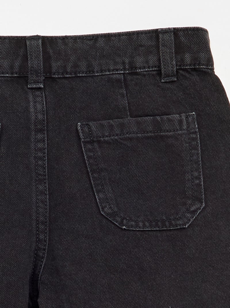 Gonna pantaloncino corta in denim Nero - Kiabi