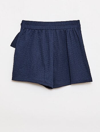Gonna-pantaloncino corta in maglia leggera a tinta unita