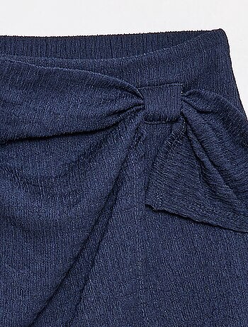 Gonna-pantaloncino corta in maglia leggera a tinta unita