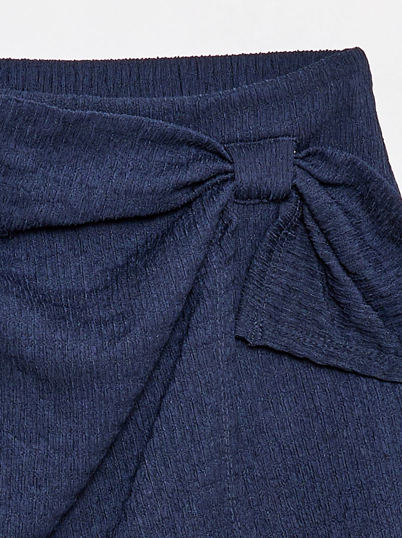Gonna-pantaloncino corta in maglia leggera a tinta unita Blu Marino - Kiabi