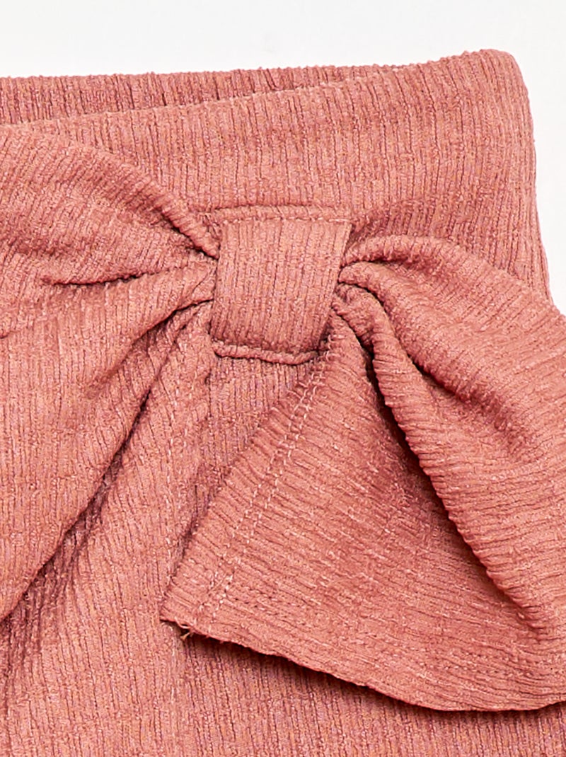 Gonna-pantaloncino corta in maglia leggera a tinta unita Rosa antico - Kiabi