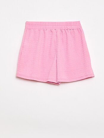 Gonna-pantaloncino corta in maglia leggera a tinta unita