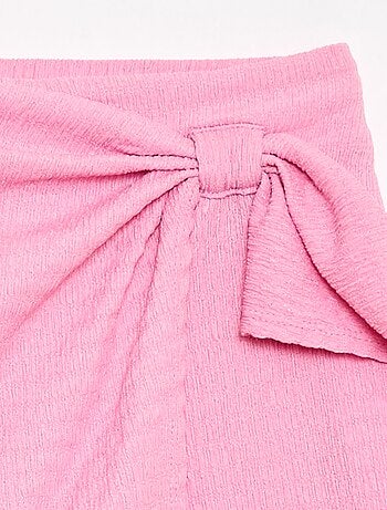 Gonna-pantaloncino corta in maglia leggera a tinta unita