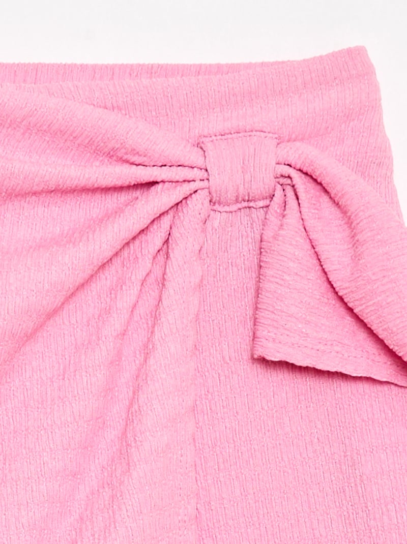 Gonna-pantaloncino corta in maglia leggera a tinta unita Rosa - Kiabi